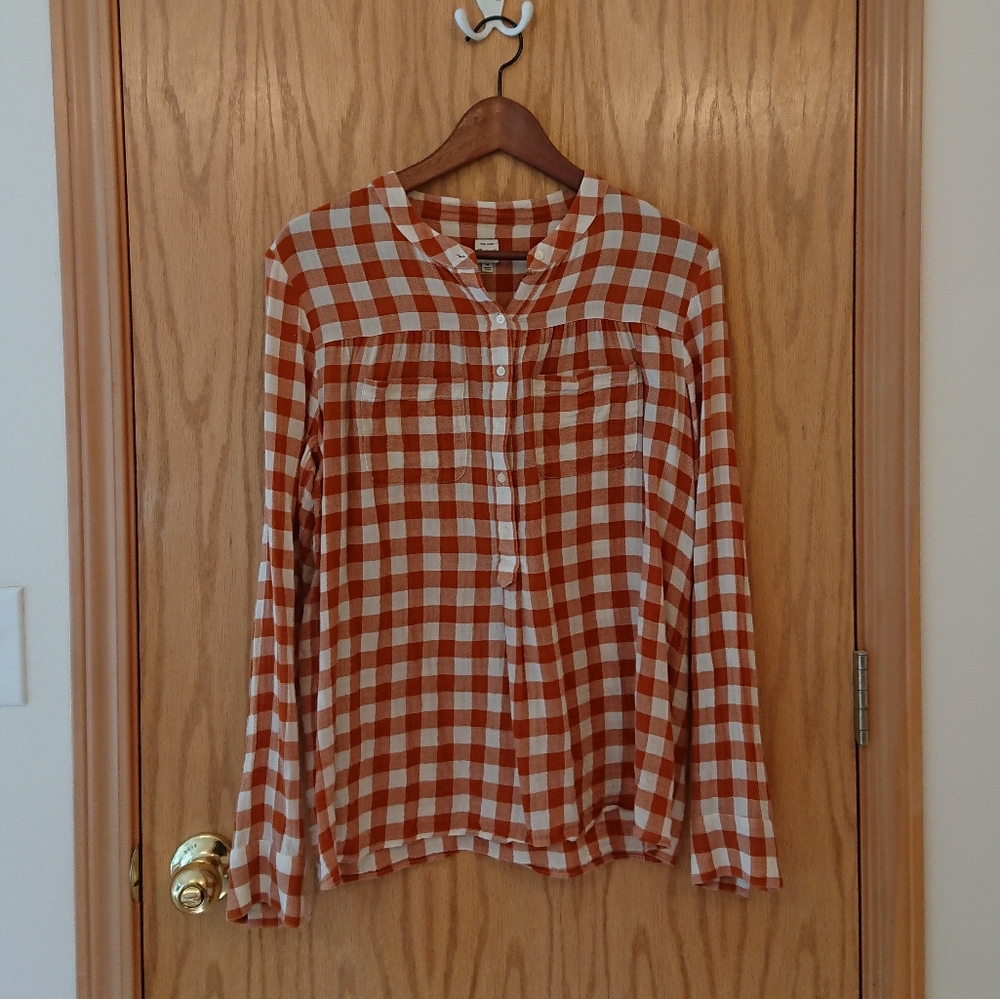 Madewell Flannel Gingham Long Sleeve Shirt